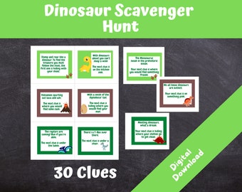 Dinosaur Scavenger Hunt: Kids Party Game (Digital Download)
