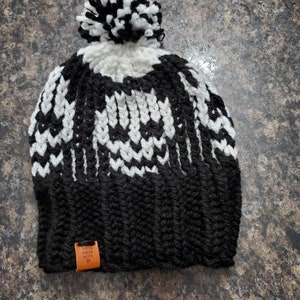 Loom Knit Skull Hat -Pattern Only