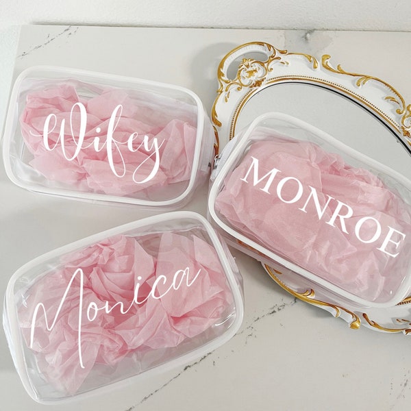 Clear Cosmetic Bag Etsy