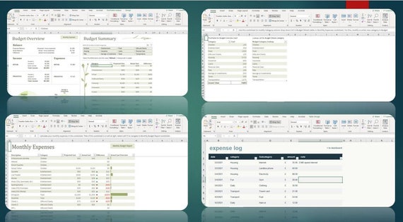 Excel Family Monthly Budget Template Household Budget | Etsy