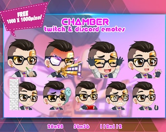 Pacote de Emotes Chibi do Valorant: Twitch e Discord (Download Digital)