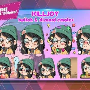 Könnte beinhalten: Ein Set mit 9 animierten Twitch- und Discord-Emojis, die eine Comicfigur mit grünen Haaren und einem grünen Hut zeigen. Die Figur wird mit verschiedenen Gesichtsausdrücken dargestellt, darunter glücklich, traurig, überrascht und beim Essen.