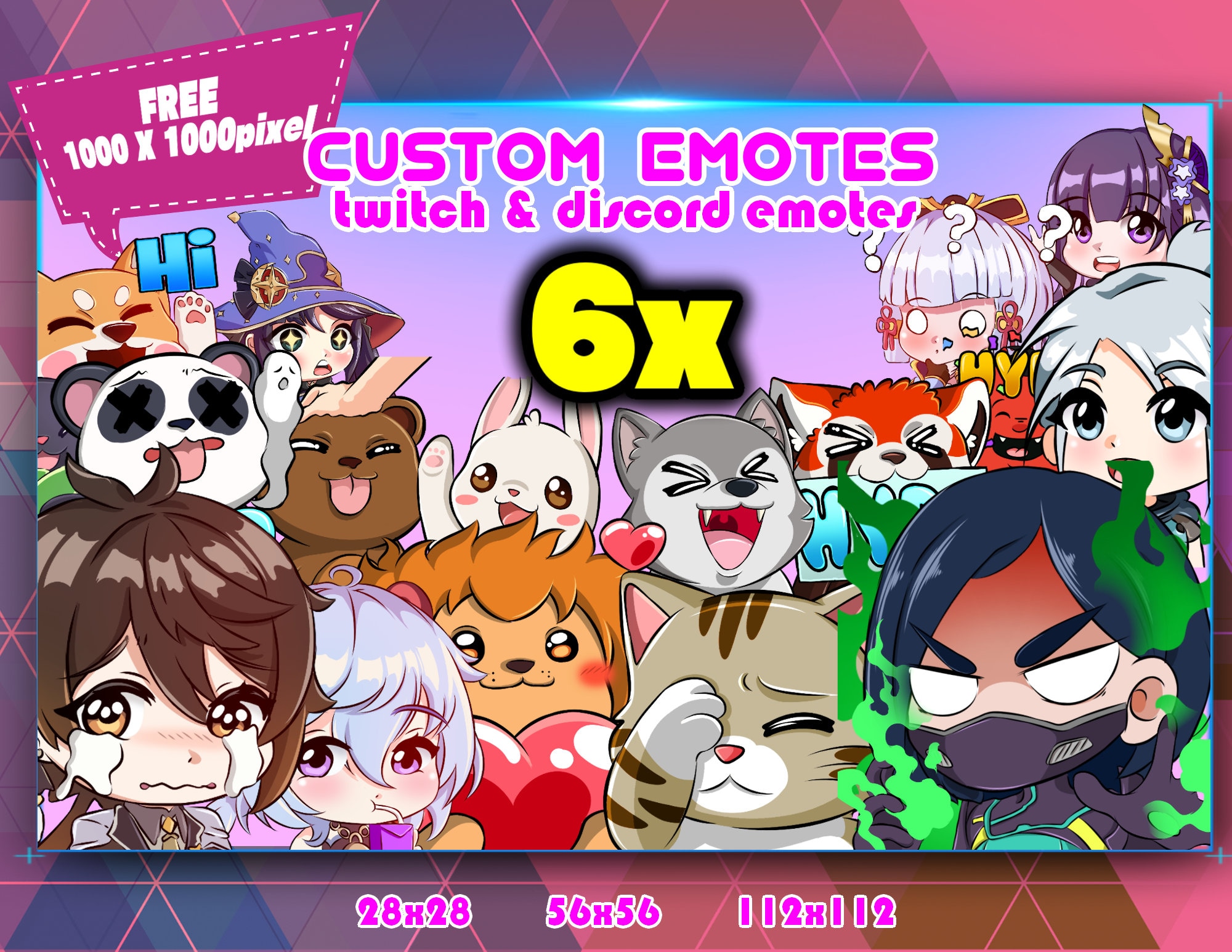 12 Ryu from Street Fighter Emotes for Twitch Streamers, Discord,  -  Cute - Anime - Chibi - Emote Bundle - Emote Pack