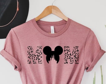 Disney Leopard Mom Shirt,  Disney trip shirt, Disney Mother's Day shirt, Gift for Mom, Best Mom T-Shirt, Mickey mom shirt, Mama Shirt.