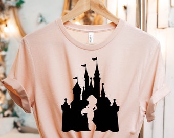 Jasmine y Aladdin, Magic Kingdom, camisas de princesa, camisa de Disney para mujer, camisa de Disneyland, camisas de Disney