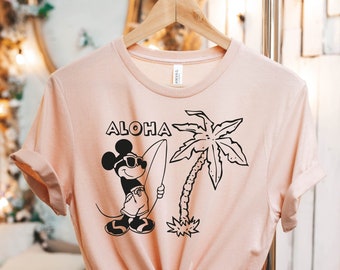 Camiseta Aloha 2022, camiseta de Disney, camiseta de vacaciones de Disney, camiseta de Mickey Mouse, animación Mickey Mouse, camiseta de viaje de Disney, camiseta personalizada