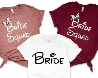 Disney Bride shirt, Disney Bachelorette Shirts, Disney Bachelorette Party Shirts, Disney Bride Squad Shirts, Bridal Shower Tee
