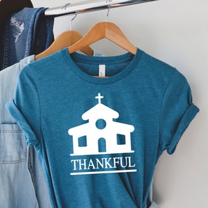 Grateful T-Shirt, Christian Shirt, Women Grateful Shirt, Inspirational Shirt, Thankful Grateful Blessed, Christian Shirt