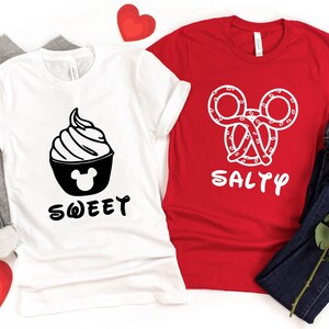 Disney Couple Shirts, Cute Disney Couples Shirts, Cute Disney Best Friends Shirts, Sweet Salty, Disney World Shirt, Disney Family Shirts