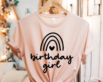 Rainbow birthday shirt, rainbow birthday party, birthday girl shirt, rainbow birthday outfit, Funny birthday shirt, birthday Tee