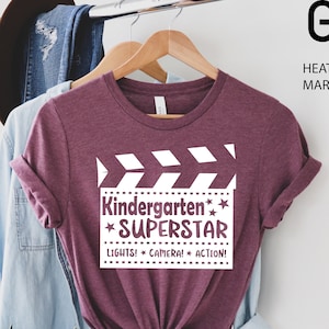 Kindergarten Superstar Lights Shirts,Teach Love Inspire,Back To School Shirt,Kindergarten Teacher,Teacher Appreciation Tee,1st day of school