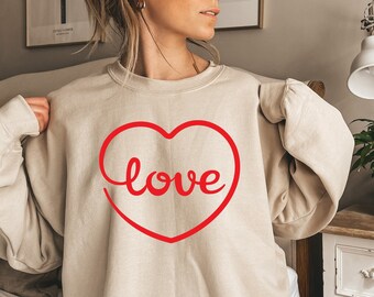 Sudadera con corazón de amor para San Valentín