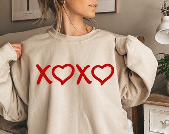 Sudadera con corazón XOXO, regalo de San Valentín