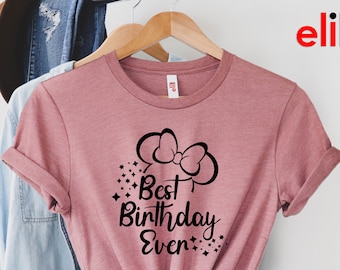 La mejor camisa de Minnie Disney de cumpleaños, camisa de Disney de cumpleaños, camisas de Disney para niña, cumpleaños de Disney, camisa de Disney World.