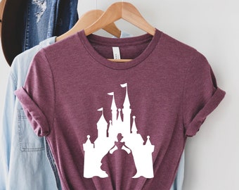 Cinderella Silhoutte Shirt, Disney Shirts, Disneyland Shirt, Disney Matching Shirt, Disney Princess Shirt, Castle Shirt, Disney Castle Tee