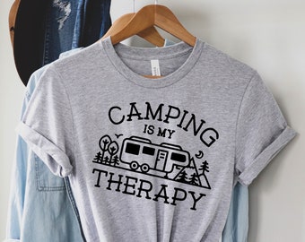 Camping is My Therapy Shirt, Camping Tshirt, Funny Camping Shirt, Camping Lover Shirt, Summer Camp Shirt, Adventure Shirt