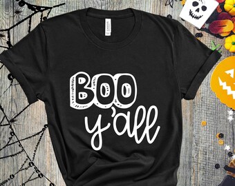 Boo Yall T-Shirt, Boo Shirt, Halloween Shirt, Halloween T-shirt, Funny Halloween Shirt, Gift For Halloween, Halloween Party Shirt