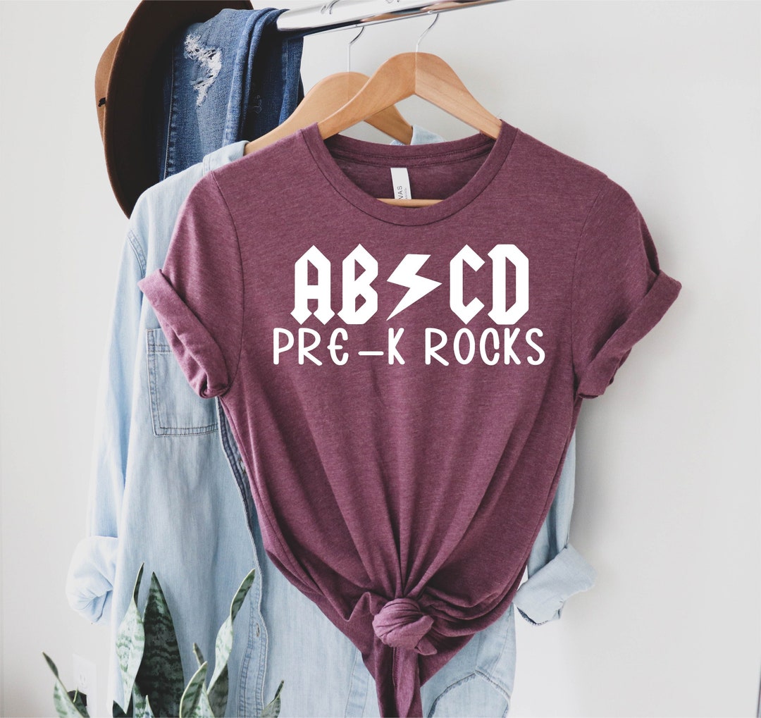 ABCD Pre-k Rocks Shirt, Christmas Gift for Teachers, ABCD Student Shirt ...