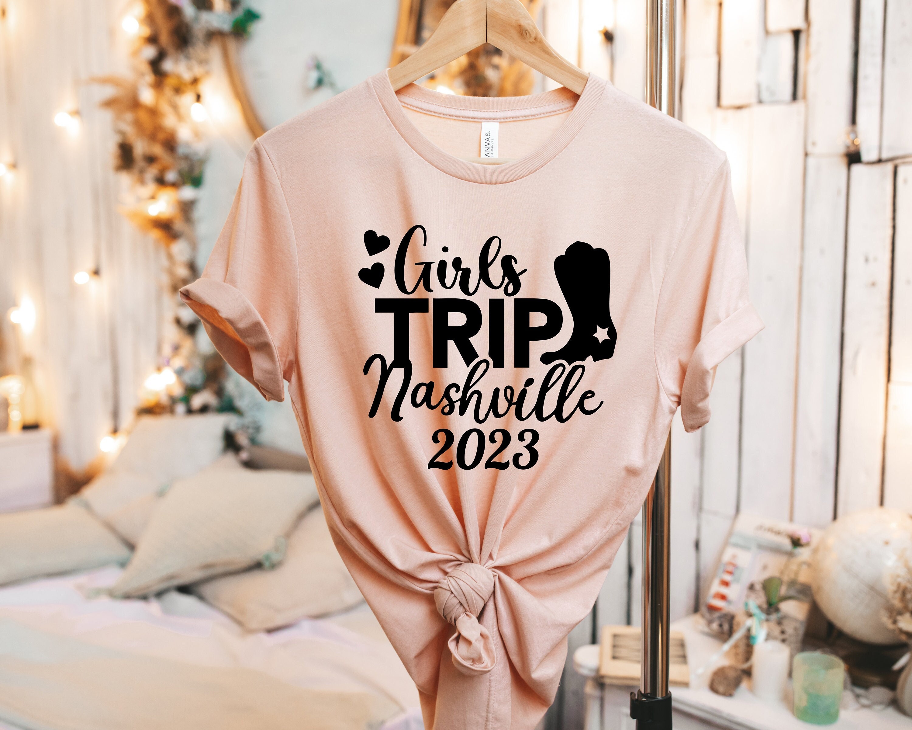T-Shirt Donna 'Let's Go Girls' Cowgirl Nashville - Addio Al Nubilato, Camicia Rodeo Per Sposa E Damigelle, Bianco, Taglia L