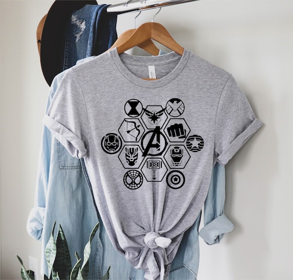 Camiseta del equipo de los Vengadores de Marvel camiseta de Marvel camiseta de Disney camiseta de superheroe camiseta de Disney de Marvel camisetas familiares de Disney camiseta de Iron Man Vengadores