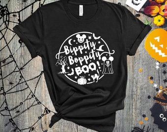 Bippity Boppity Boo Shirt, Disney Boo Halloween Shirt,Disney Halloween Shirt,Mickey Halloween Shirt,Mickey's Not So Scary, Glow Mickey Ghost