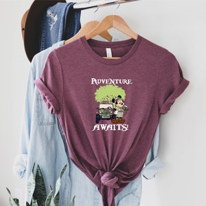 Disney adventure awaits shirt Animal Kingdom Theme Park family shirts 2022 Safari adventure Mickey and Minnie family Safari trip shirt 2022 image 2