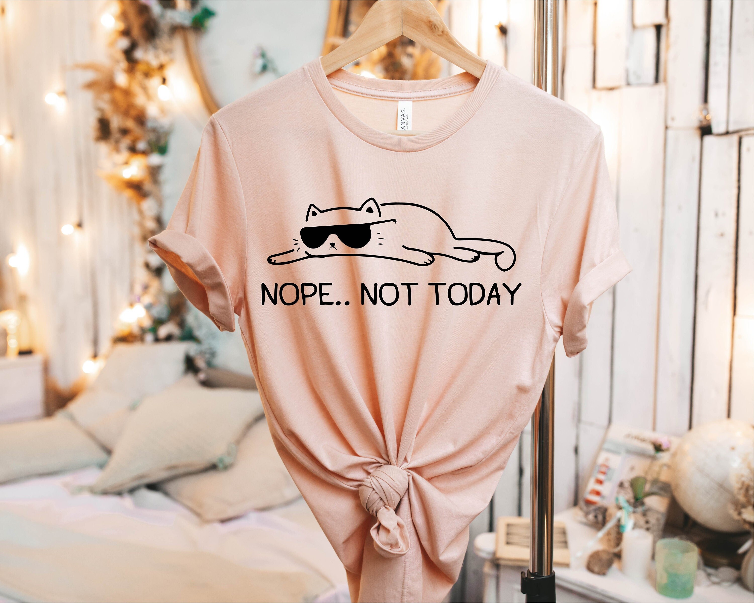 Nope Cat - Today Not Etsy