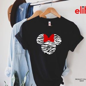 Zebra Minnie Mickey Shirt, Mickey Minnie Valentine Shirt, Disney Couple Shirt, Disney Safari Mickey and Minnie Ears, Valentines Gift Shirt image 5