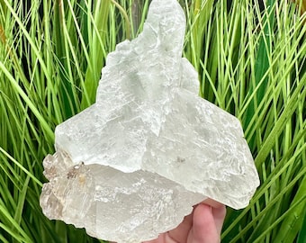 Satin Spar Selenite Crystal from Mexico White Gypsum Crystal White Selenite Crystals Large Selenite Crystal Mexican Selenite White Crystals