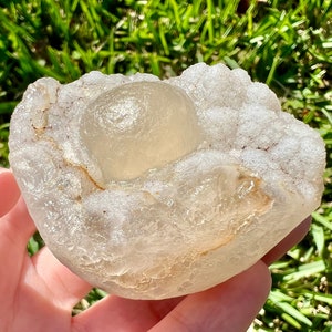 Yellow Botryoidal Fluorite on Quartz from India Fried Egg Fluorite Fluorite Ball Crystal Egg Fluorite Round Fluorite Yellow Fluorite Crystal