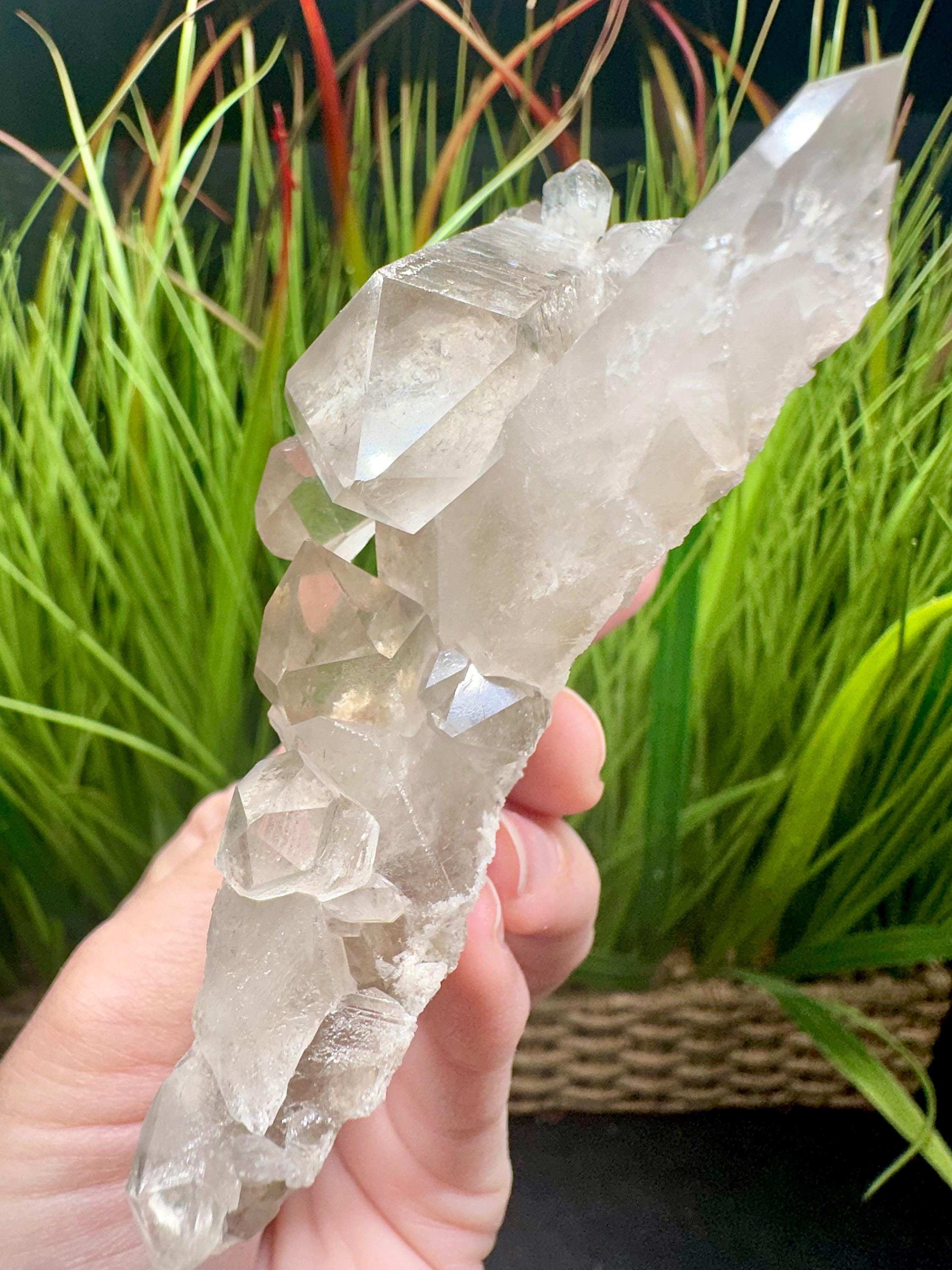 ブラジル産ミナスジェライス産スモーキークォーツ、ホワイトクォーツ