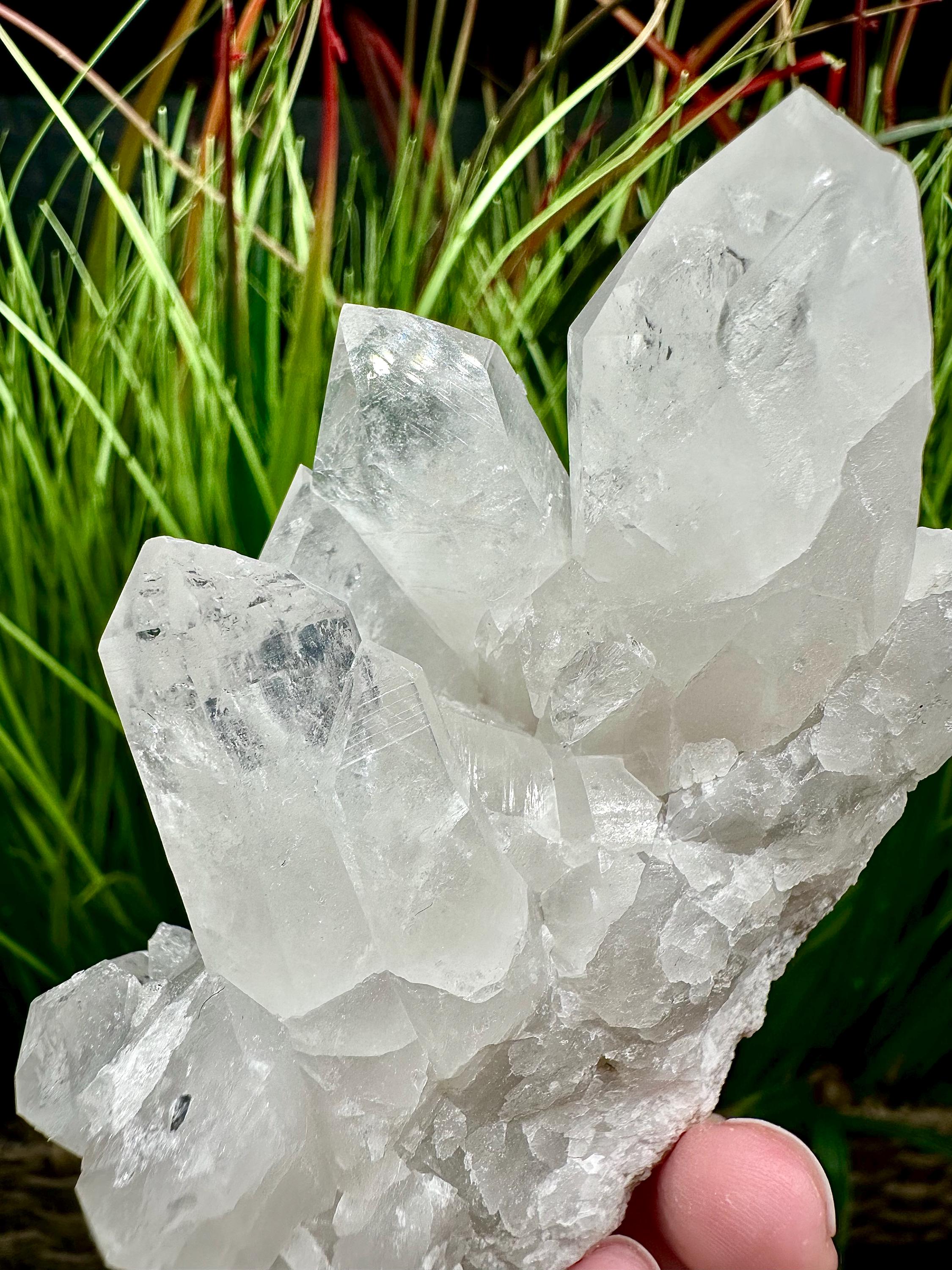 自立型アーカンソー水晶クラスター、天然ホワイトクォーツ - Etsy 日本