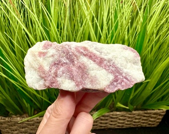 Rubellite Tourmaline in Quartz, Pink Crystal Specimen, Minas Gerais Brazil