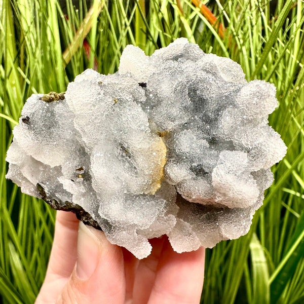 Druzy Quartz Chalcedony with Sphalerite, Chalcopyrite Bulgaria Galaxy Quartz Drusy Quartz Crystals Chrome Chalcedony Krushev Dol Mine