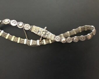 Women’s Vintage Silver Tone Coin Stretch Belt 80s Shiny Disc Metal Cincher Belt Vintage 80s Silver Stretch Disk Belt - Etsy main image 2