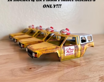 Pizza Planet Rocket & Pizza Planet Decal for Scx24 or Scx30 (Rc Body Not Included)