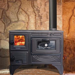 The Casting Fire Black Cast Iron Stove - Cast Iron Stove Black Color