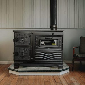 Durable Cast Baking Oven Cooker Oven by Burning Wood Black - Wood Burning Antique Stove