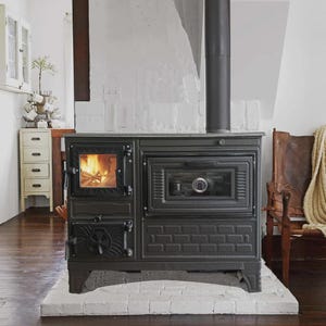 Cast Iron Stove with Oven - Cast Iron Wood Cook Stove