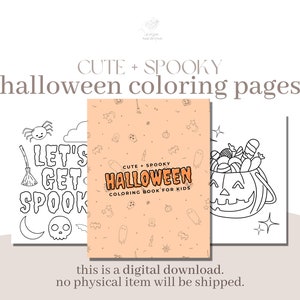 cute and spooky halloween coloring pages book | 8 pages of activities for kids, coloring book, activity book, halloween activities
