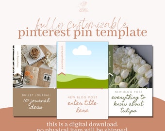 pinterest pin template for blog, bloggers | editable in canva, canva compatible, pinterest template, blog pin template, blogger pin template