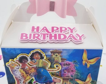 Encanto Theme, Encanto party decoration, Encanto party favor boxes, Birthday girl, Encanto gable box, Maribel Treat boxes, Madrigal family