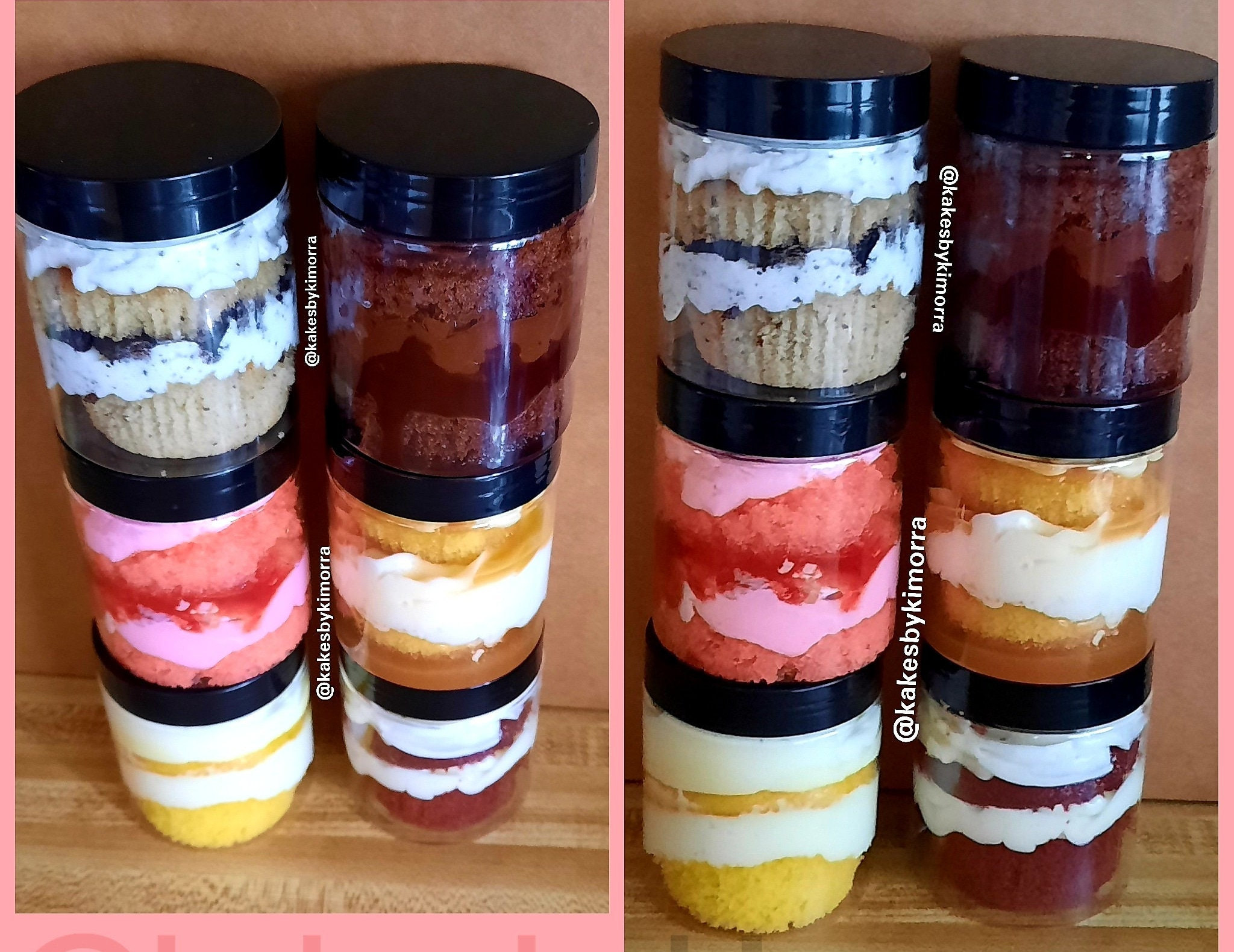 8oz Gourmet Cake Jars Assorted Cake in a Jar Wedding Favors Birthday
