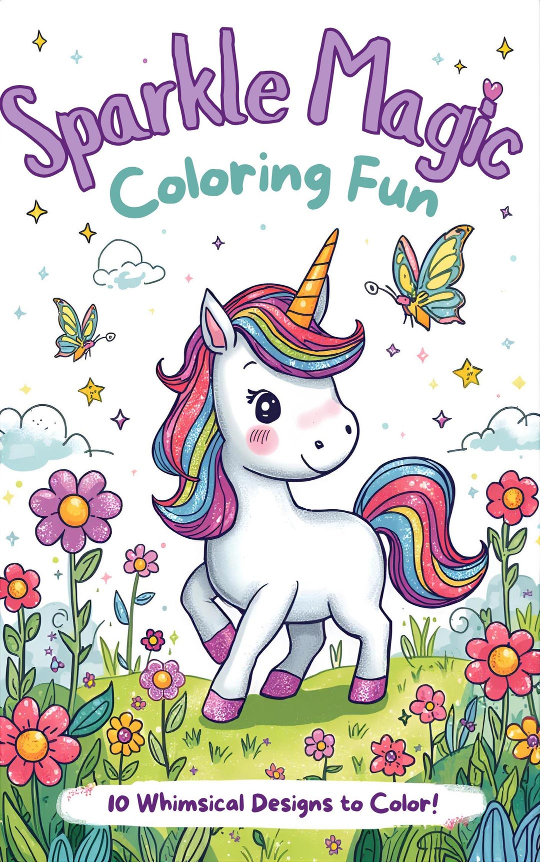 Unicorn Coloring Book for Girls With Affirmations Homeschool Activity ...