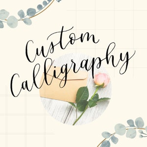 Caligrafía personalizada / Regalos de caligrafía Arte de caligrafía Versículo bíblico personalizado Letrero de caligrafía Caligrafía manuscrita personalizada Tarjeta manuscrita