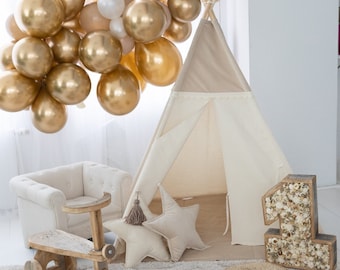 Tipi Tent Beige Velvet