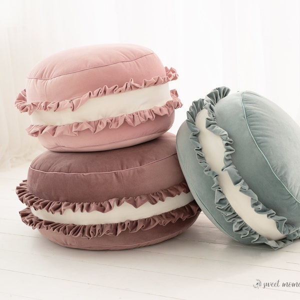 Pufa Macaron, Velour Cookie pillow