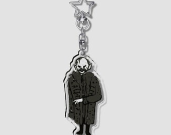 Count Orlok Keychain | Nosferatu Vampire Black and White Acrylic Bag Charm