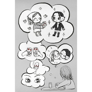Nana & Hachi-stickervel | Zwart-wit Nana Osaki Komatsu Anime Chibi Stickers Josei Lovers Ai Yazawa