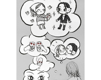 Nana & Hachi Sticker Sheet | Black and White Nana Osaki Komatsu Anime Chibi Stickers Josei Lovers Ai Yazawa